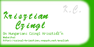 krisztian czingl business card